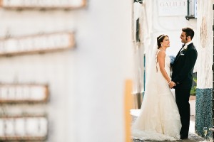 Marbella Old Town bride and groom wedding photography
