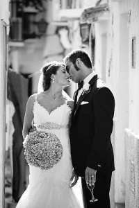 Marbella Old Town bride and groom wedding photography